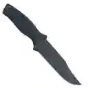 Cuchillo Buffalo River Bowie Black 27cms 190gr Goma Negra Con Funda