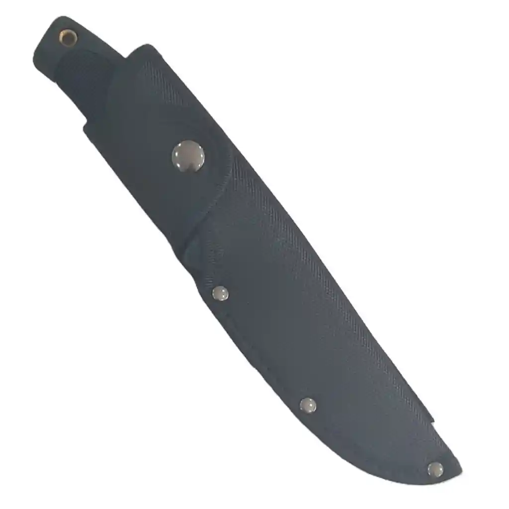 Cuchillo Buffalo River Bowie Black 27cms 190gr Goma Negra Con Funda