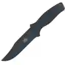 Cuchillo Buffalo River Bowie Black 27cms 190gr Goma Negra Con Funda