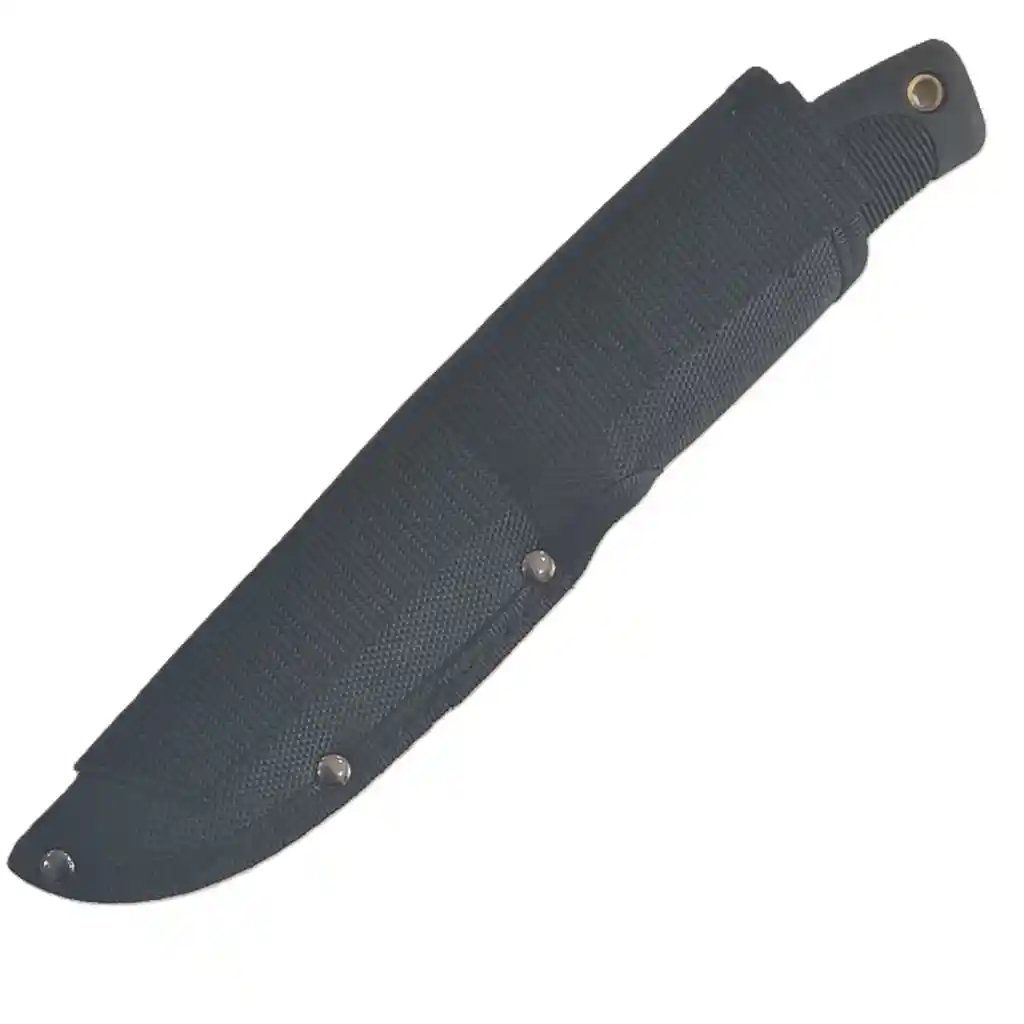 Cuchillo Buffalo River Bowie Black 27cms 190gr Goma Negra Con Funda