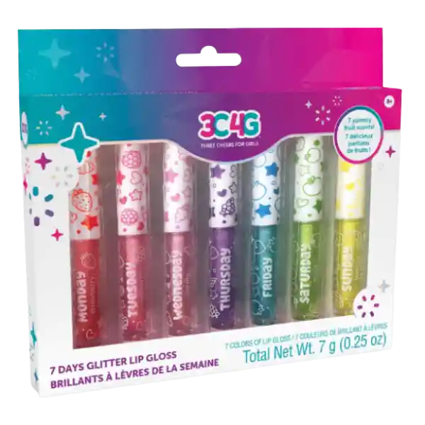 3c4g Brillo De Labios Glitter 7ú.