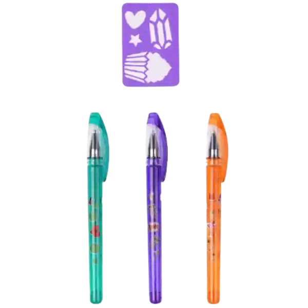 Create It! Tattoo Gel Pens (stencil Y 3 Plumas De Tatuaje)