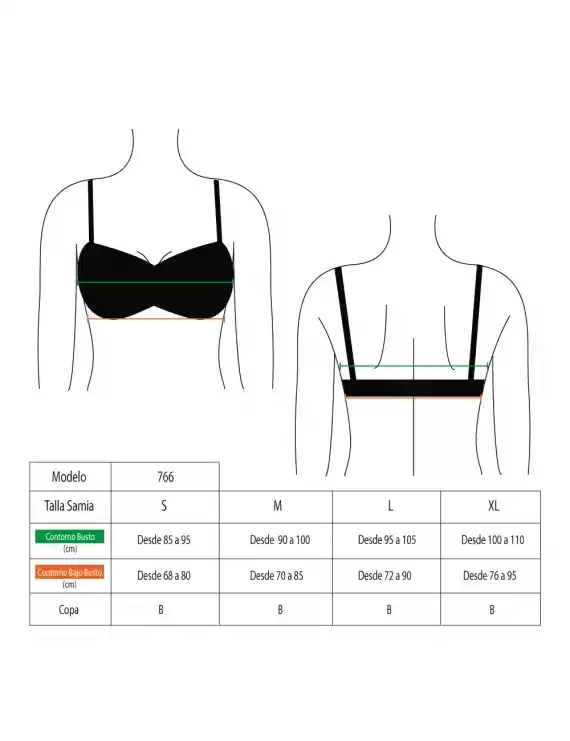 Bikini Sin Barba Strapless Lila Talla Xl Samia