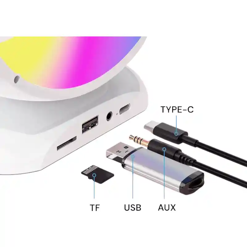 Parlante Karaoke Bluetooth Portatil Ys-110 Micrófonos Luces