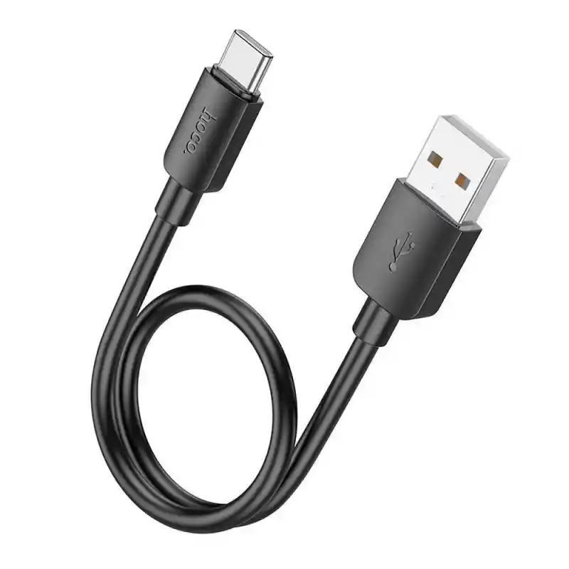 Cable Usb A Tipo C 27w Carga Rápida 2.4a - Hoco X96 25cm Negro