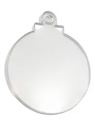 Esfera Plana Acrílica Transparente 7.5cm