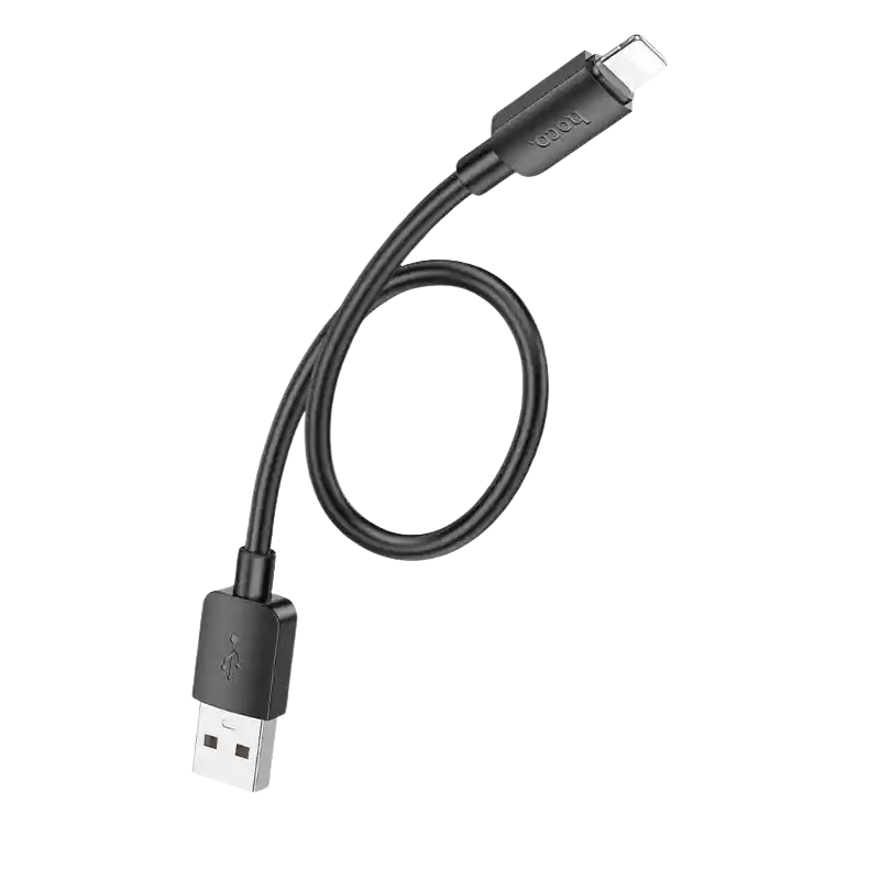 Cable Usb A Lightning Para Iphone 12w 25cm - Hoco X96 Negro
