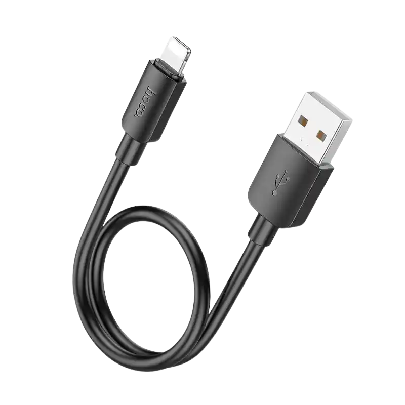 Cable Usb A Lightning Para Iphone 12w 25cm - Hoco X96 Negro
