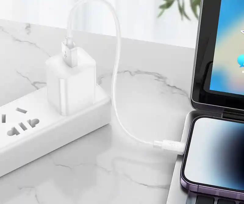 Cable Usb A Lightning Para Iphone 12w 25cm - Hoco X96 Blanco