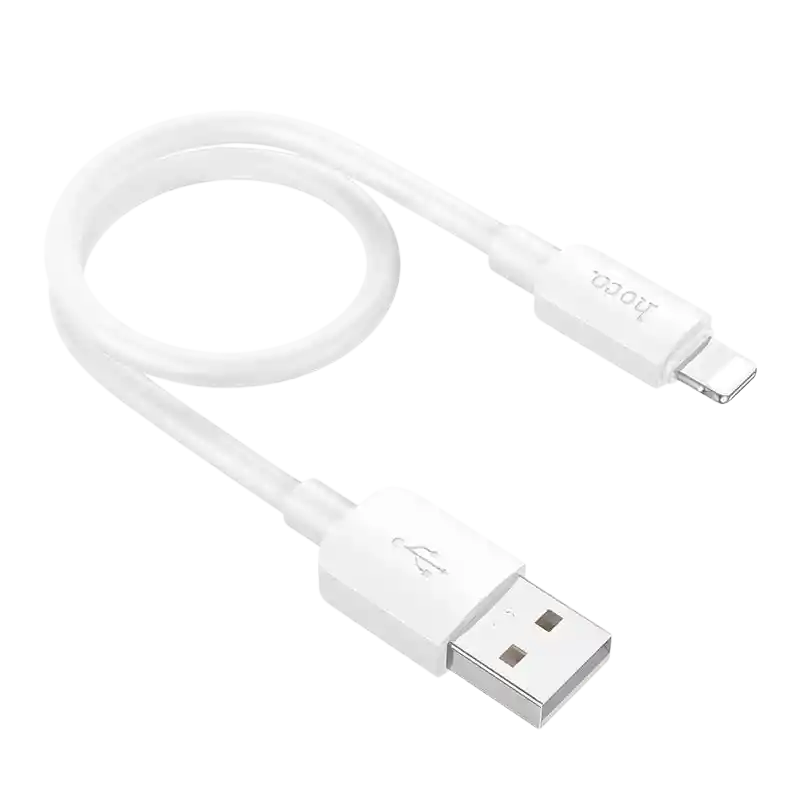 Cable Usb A Lightning Para Iphone 12w 25cm - Hoco X96 Blanco