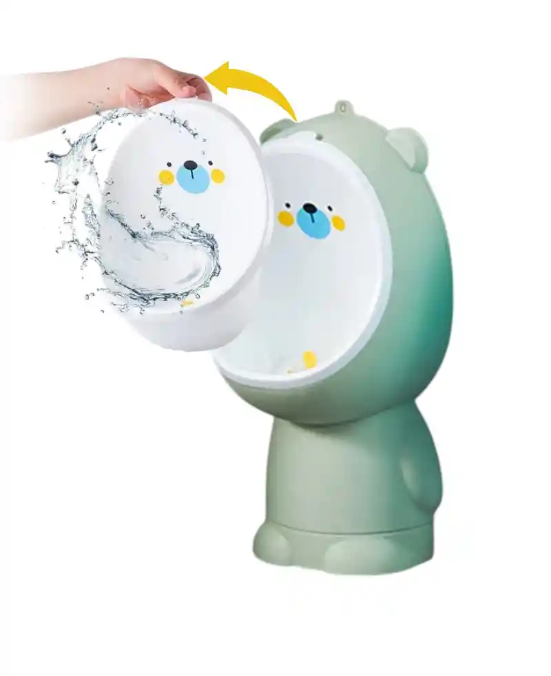 Orinal Vasenilla Infantil Oso Anti Salpicaduras Baño Pared