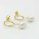 Aros Argolla Ovalada Con Perla Natural