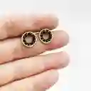 Aros "botón Negro"