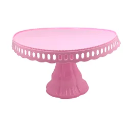 Bandeja Torta Plastica 30cm Rosado