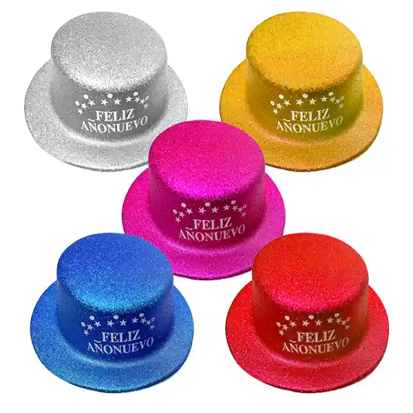 Gorro Charleston Glitter Feliz Año Nuevo 1 Unidad