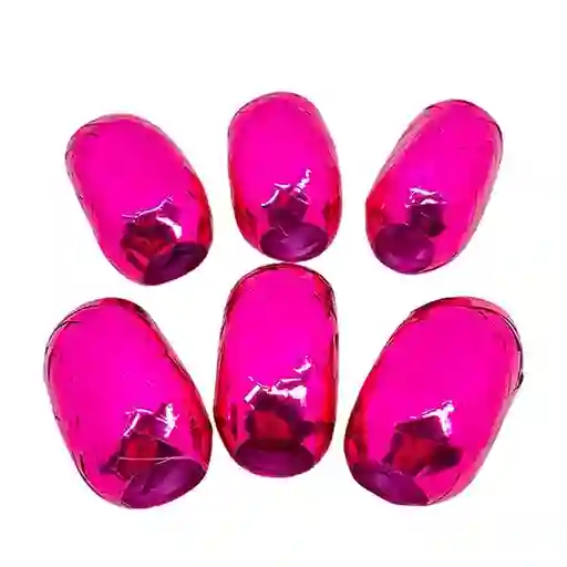 Set Cinta Metal Fucsia 6 Unidades