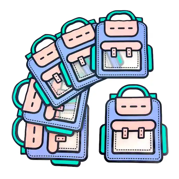 Bolsa De Dulce Ziploc Mochila Lila 6 Unidades