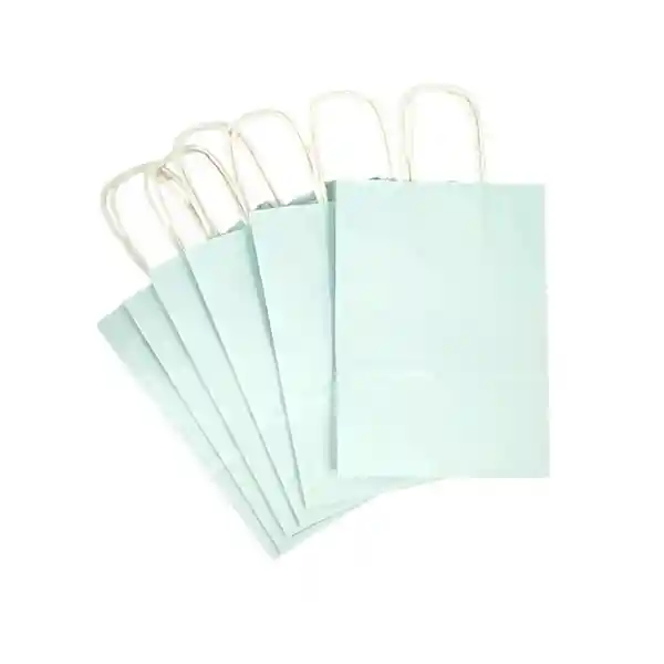 Bolsa Papel Pastel Celeste 6 Unidades