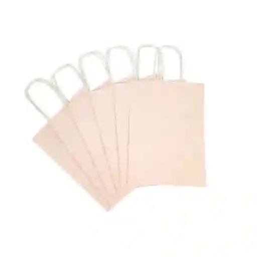 Bolsa Papel Pastel Rosado 6 Unidades