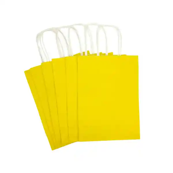 Bolsa Papel Neon Amarilla 6 Unidades