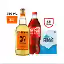 Promo Pisco Rrr 750cc + Coca Orig 1.5 L + Hielo 2k