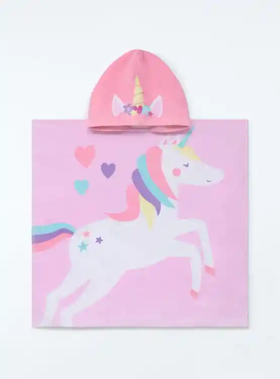Poncho Playa Inf Unicornio
