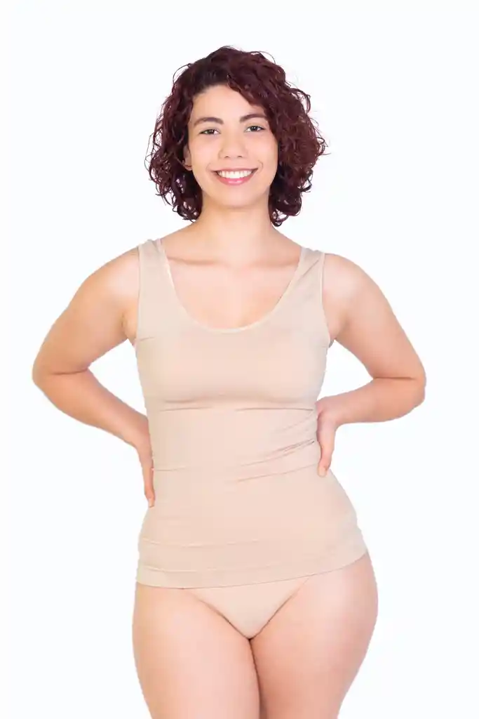 Camiseta Sin Mangas Reductora Xl Beige