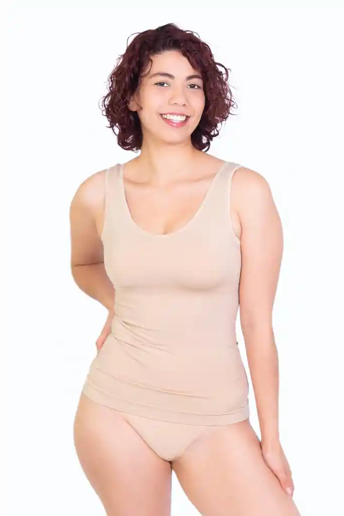 Camiseta Sin Mangas Reductora Xl Beige