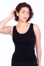 Camiseta Sin Manga Microfibra Xl Negro