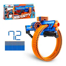 Lanza Dardos Insanity Mad Mega Barrel Con 72 Dardos X-shot