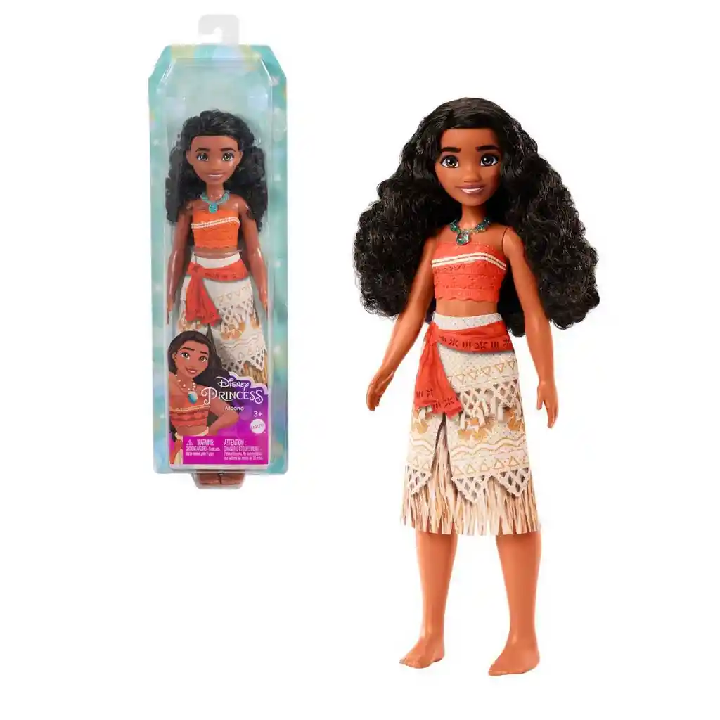 Disney Princesa Muñeca Con Falda Estampada - Moana