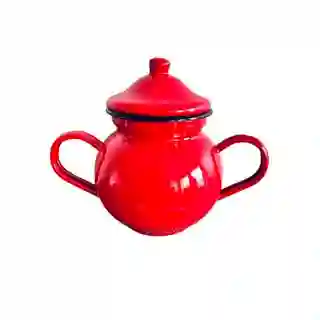 Azucarero Enlozado Rojo