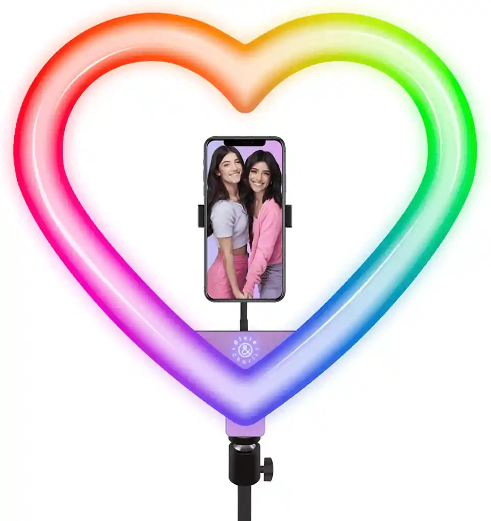 Lampara Luz Led Corazon Selfie Colores Estudio Maquillaje