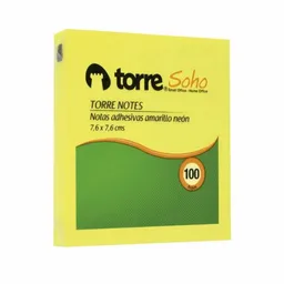 Notas Adhesivas Torre Amarillo Neon