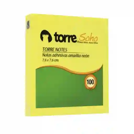 Notas Adhesivas Torre Amarillo Neon