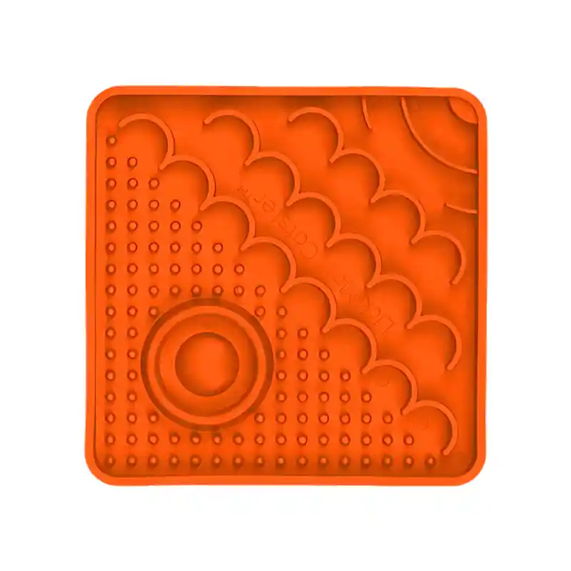 Plato Comedero Antiestrés Y Alimentación Lenta Para Gatos Lickimat Catster (orange)