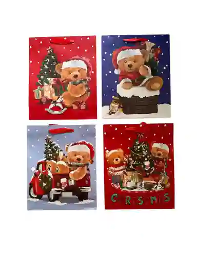 Bolsa De Regalo Navidad Diseño Aleatorio 40x31x12cm (diseño9)