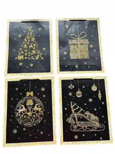 Bolsa De Regalo Navidad Diseño Aleatorio 40x31x12cm (diseño10)