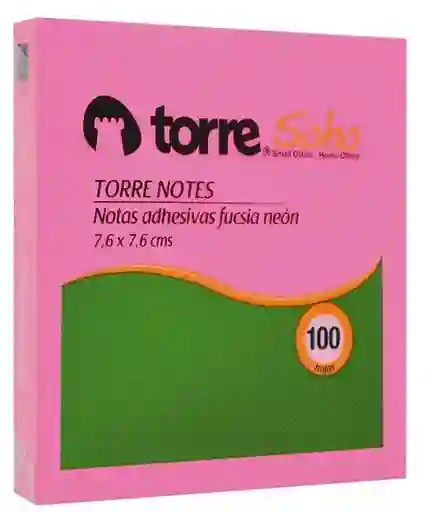 Notas Adhesivas Torre Color Fucsia Neón