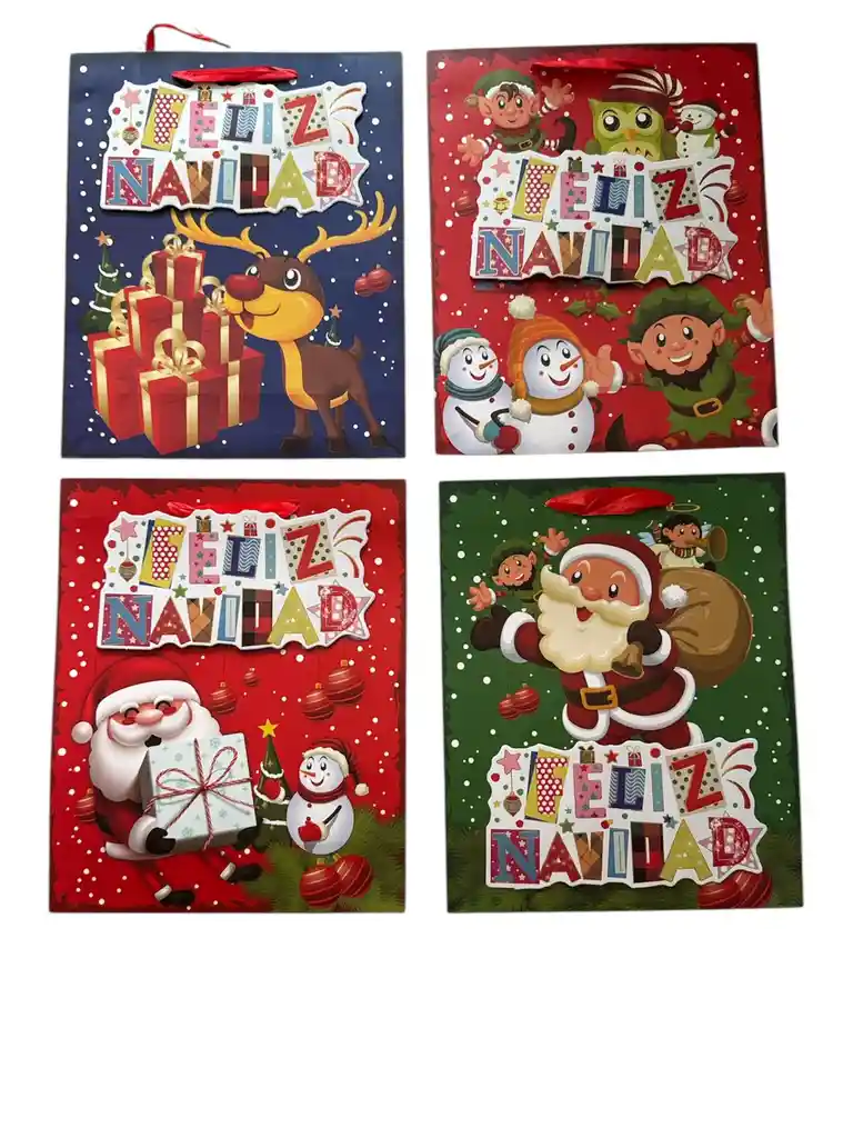 Bolsa De Regalo Navidad Diseño Aleatorio 26x32x10cm (diseño 11)