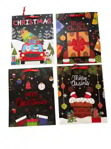 Bolsa De Regalo Navidad Diseño Aleatorio 26x32x10cm (diseño 12)