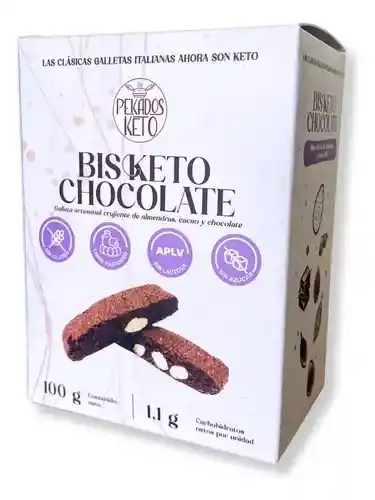 Bisketo Chocolate 10 Unidades Aprox 100 G Pekados Keto