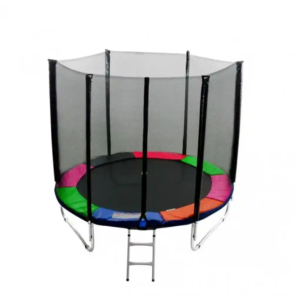 Cama Elástica Infantil Jardín 2,44 Mts Full Color