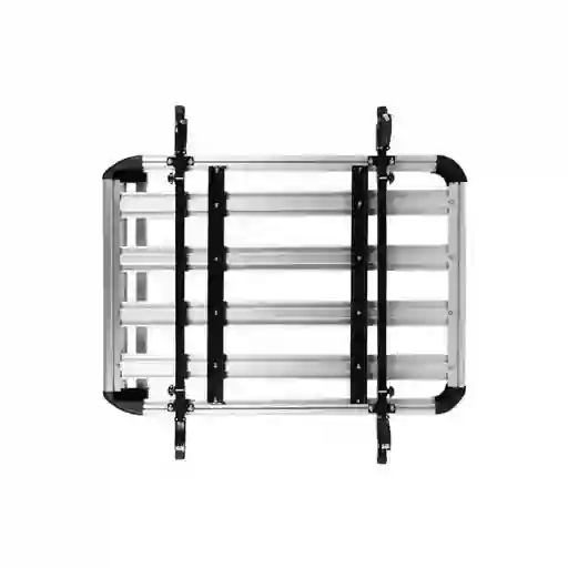 Parrila Techo Automóvil Aluminio 15x90x130 Cm Barras Porta Equipaje Gris