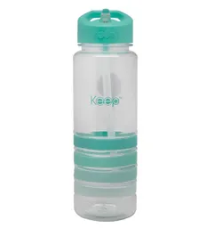 Botella Con Bombilla 750 Ml Turquesa Keep