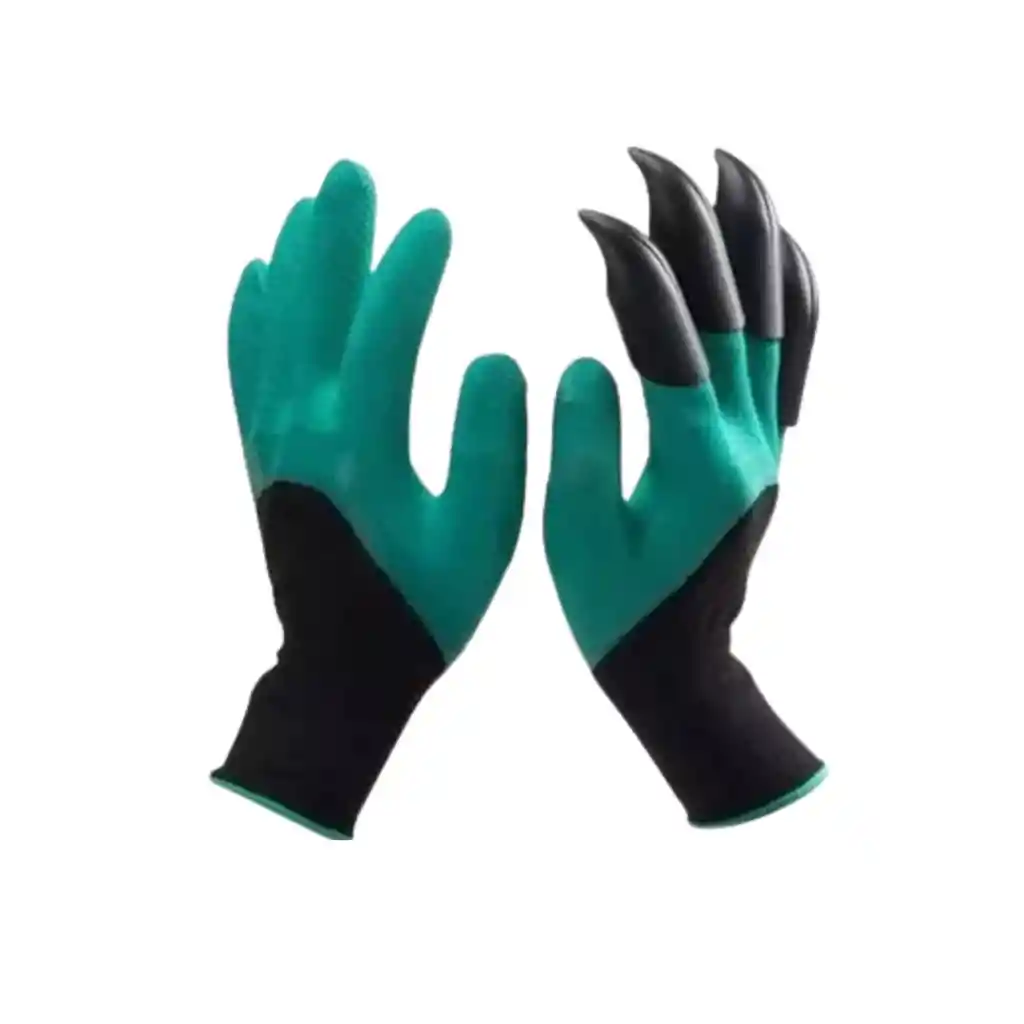 Guantes Jardinería Garras Trabajo Látex Verde