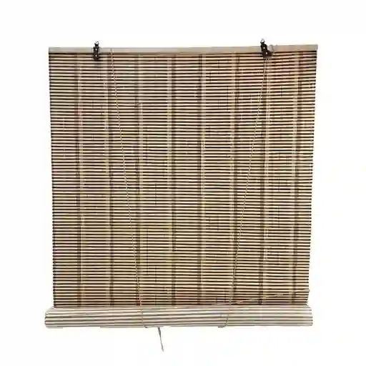 Cortina Persiana Roller Enrollable Bambú Chocolate 120x180 Cm
