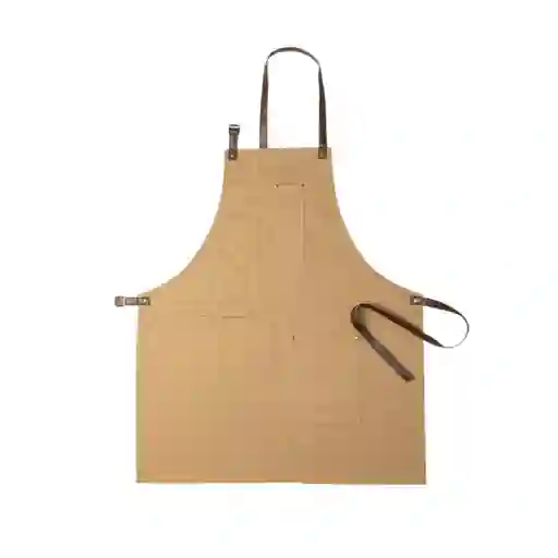 Delantal Pechera 100% Algodón Vurcex Khaki