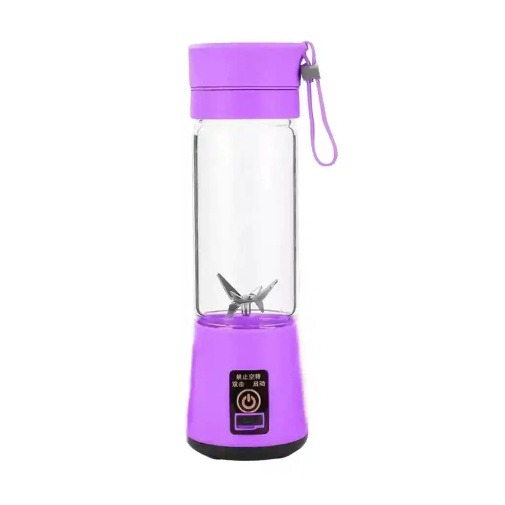 Batidora Licuadora Juguera Portátil Usb Recargable 400 Ml Violeta