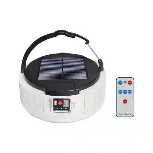 Lámpara Solar Emergencia Recargable Cargador Usb Control Remoto